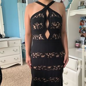 BCBG Gown - Black and Lace